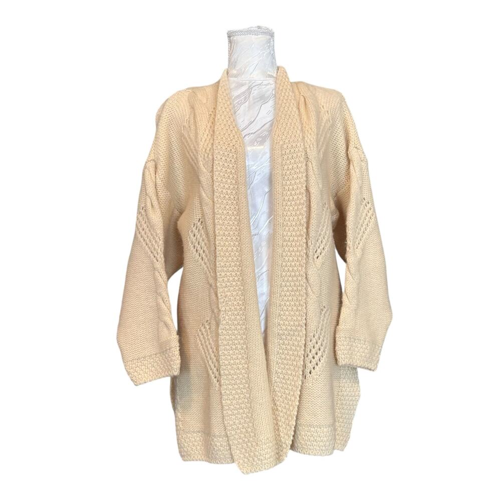 Vintage Ireland’s Eye Wool Cable Knit Cardigan Large